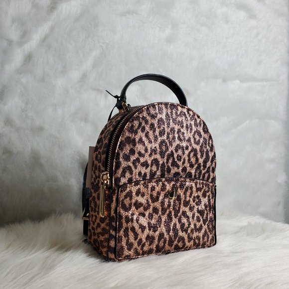 kate spade amelia metallic leopard mini backpack - Picture 5 of 7